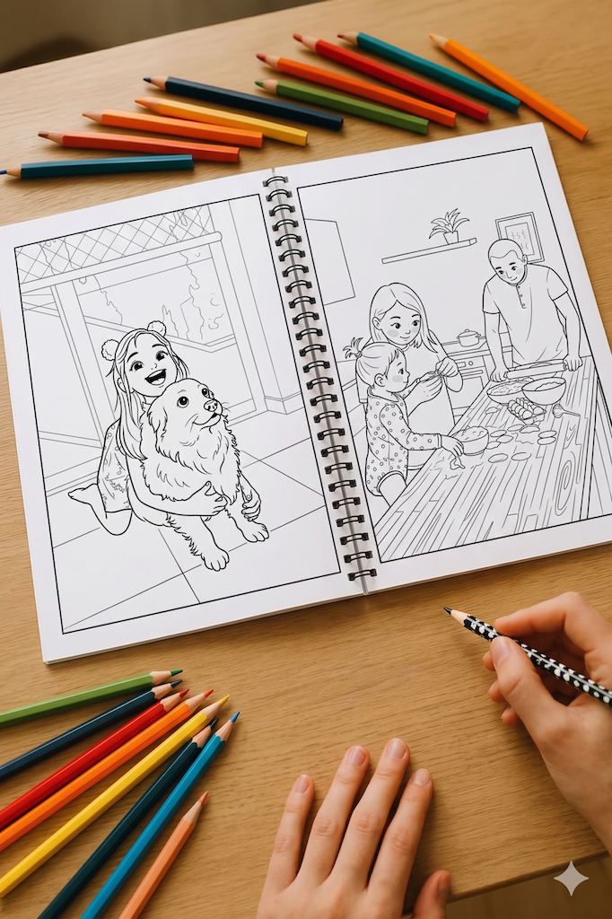 Personalized Family Coloring Book — Made From Your Photos