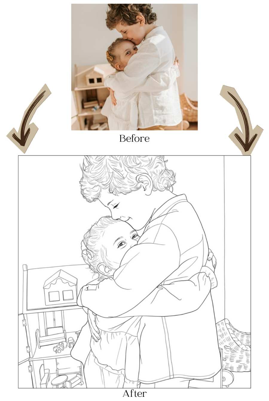 Personalized Family Coloring Book — Made From Your Photos